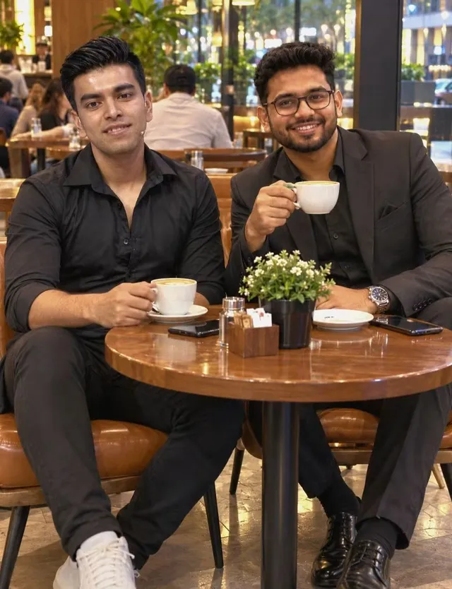 Abir Hassan Durjoy at a business meeting over coffee